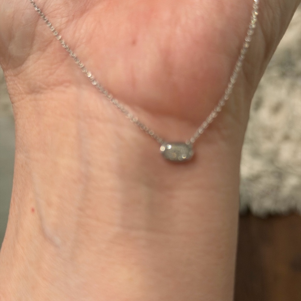 Kendra Scott Marisa pendant white diamond 14k WG. New. - Picture 3 of 7